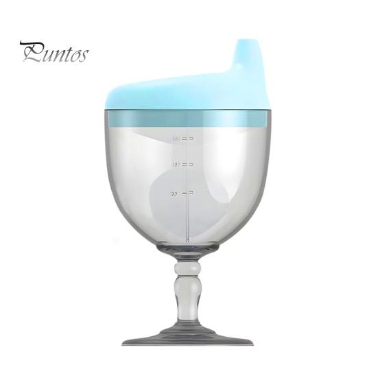150 мл Детская винная кружка с удобной ручкой, силиконовой крышкой, бокалом для вина, кружкой для напитков, непроливающейся, обучающей кружкой с крышкой для выпуска воздуха, пластиковой кружкой для детского вина синий